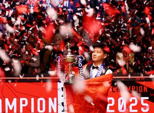 赵心童稳住！斯诺克世锦赛卫冕冠军已连续两届止步首轮