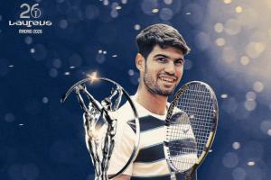 击败登贝莱、辛纳！官方：阿尔卡拉斯当选劳伦斯年度最佳男运动员