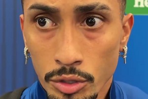 不满判罚！拉菲尼亚赛后直言：这是一场被偷走的比赛！